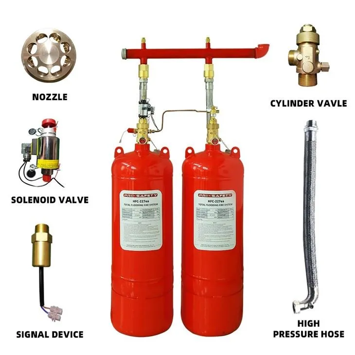 HFC227ea Total Flooding Fire System Activated By Solenoid Valve With Control System